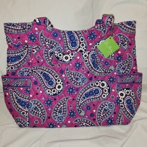 Vera Bradley Pleated Tote Boysenberry Shoulder Bag. NEW WITH TAGS!